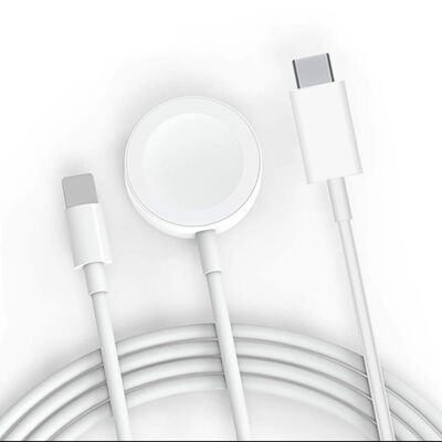 Zore Akıllı Saat Wireless To Lightning Type-C Charge Cable 1.2m - 2