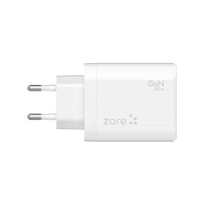 Zore Always-01 GaN Tech Type-C PD4.0 USB-A QC3.0 Hızlı Şarj Özellikli Seyahat Şarj Başlığı 65W - 2