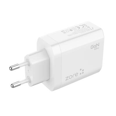 Zore Always-01 GaN Tech Type-C PD4.0 USB-A QC3.0 Hızlı Şarj Özellikli Seyahat Şarj Başlığı 65W - 5