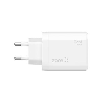 Zore Always-02 GaN Tech Type-C PD4.0 USB-A QC3.0 Hızlı Şarj Özellikli Seyahat Şarj Başlığı 45W - 4