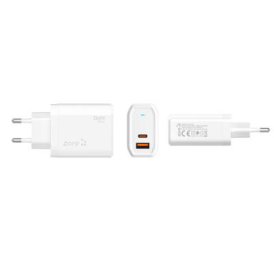 Zore Always-02 GaN Tech Type-C PD4.0 USB-A QC3.0 Hızlı Şarj Özellikli Seyahat Şarj Başlığı 45W - 5