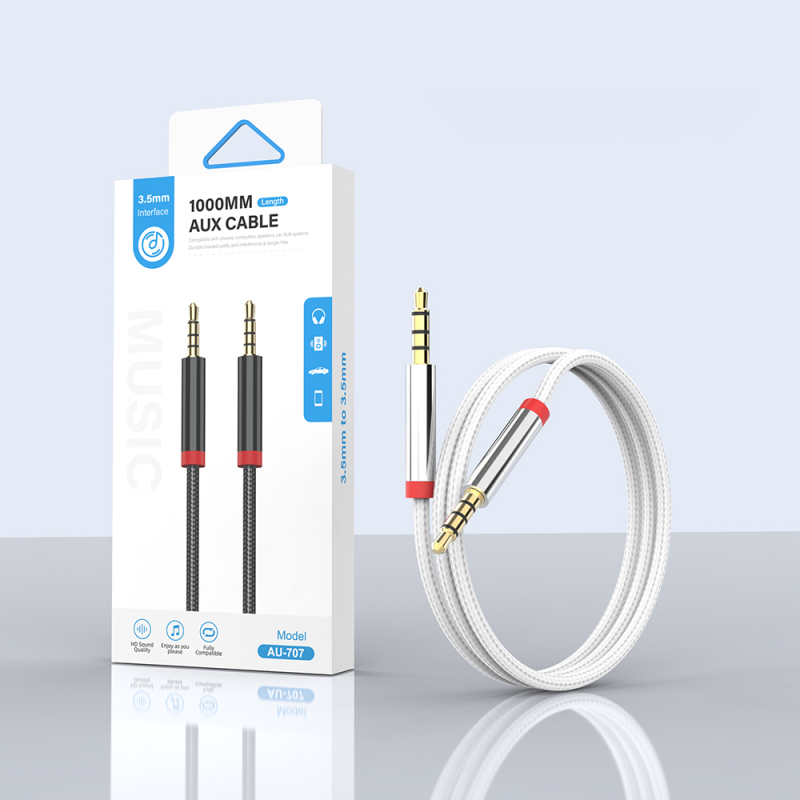 Zore AU-707 Braided Design Aux Audio Cable 3.5mm 1m - 6