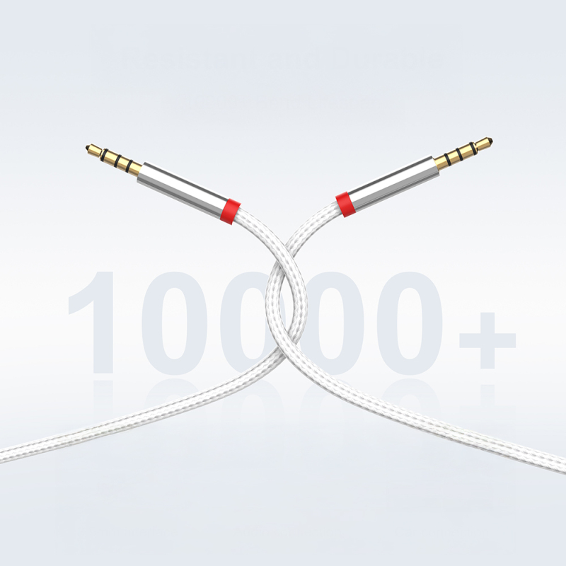 Zore AU-708 Braided Design Aux Audio Cable 3.5mm 3m - 4
