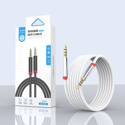 Zore AU-708 Braided Design Aux Audio Cable 3.5mm 3m - 5