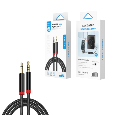 Zore AU-708 Braided Design Aux Audio Cable 3.5mm 3m - 6