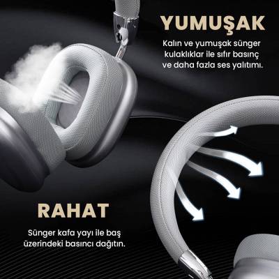 Zore B35 Ayarlanabilir ve Katlanabilir Kulak Üstü Bluetooth Kulaklık - 8