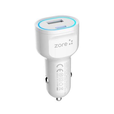 Zore CC-02 Hızlı Şarj Özellikli LED Işıklı QC 3.0 USB-A ve Type-C PD Araç Şarj Başlığı PD 20W - 4