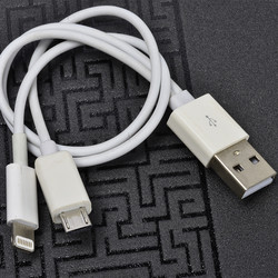 Zore Çiftli Lightning-Micro Kısa Usb Kablo - 3