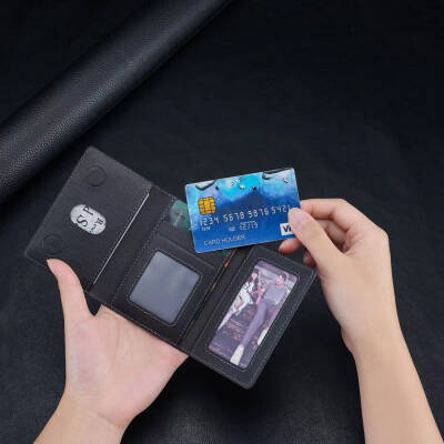 Zore CRD-04 Faux Leather Look 5 Chamber Magnetic Card Holder - 5