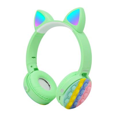 Zore CXT-950 RGB Led Lighted Cat Ear Band Design Adjustable Foldable Over-Ear Bluetooth Headset - 5