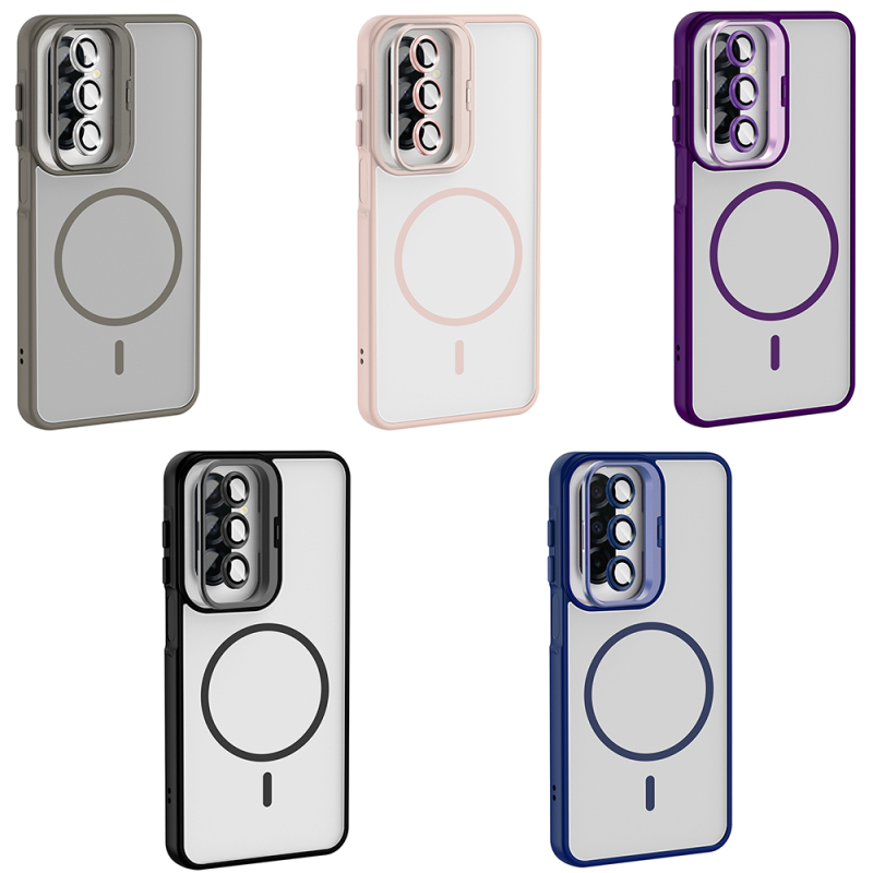 Zore Etro Case for Galaxy A17 with Stand and Free Camera Lens - 17