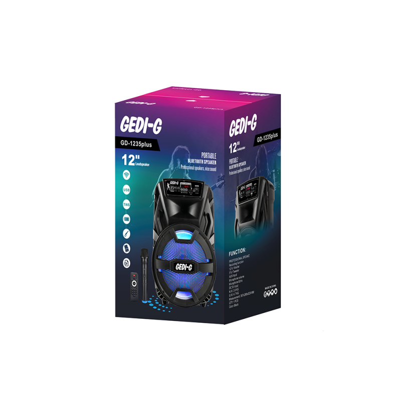 Zore GD-1235 Plus Mikrofonlu RGB TWS 12 inç Stereo Bass Kablosuz Karaoke Hoparlör - 2