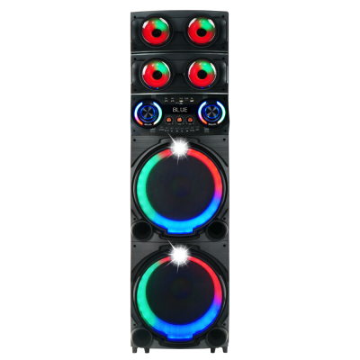 Zore GD-2126 Digital LED Indicator, FM Radio, RGB TWS with Microphone, Dual 12 inch Stereo Bass Wireless Karaoke Speaker - 1