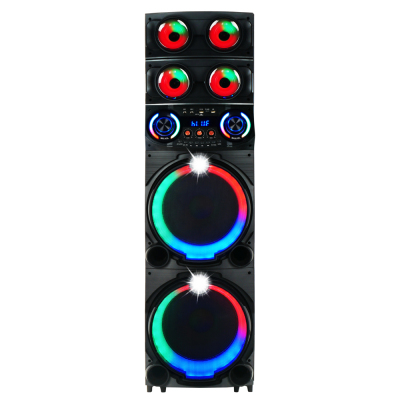 Zore GD-2126 Digital LED Indicator, FM Radio, RGB TWS with Microphone, Dual 12 inch Stereo Bass Wireless Karaoke Speaker - 2