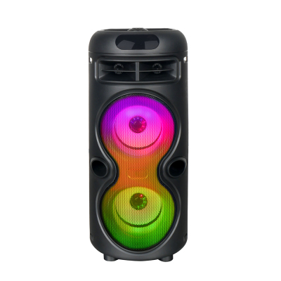 Zore GD-2402 Dijital LED Göstergeli FM Radyolu Mikrofonlu RGB TWS Çift 4 inç Stereo Bass Kablosuz Karaoke Hoparlör - 5