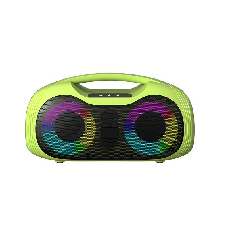 Zore GD-2403 RGB TWS Dual 4-inch Stereo Bass Wireless Karaoke Speaker with Microphone - 4