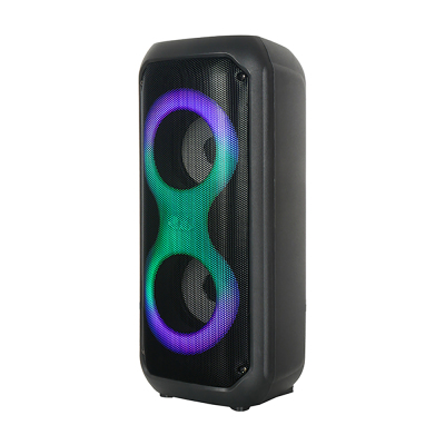 Zore GD-2413 RGB TWS Dual 4 inch Stereo Bass Wireless Speaker with FM Radio - 4