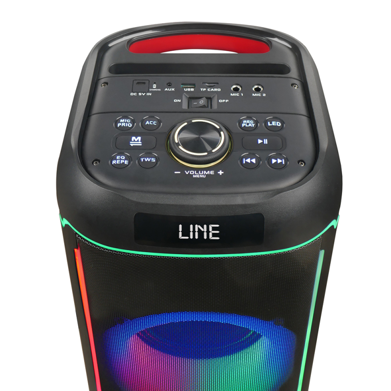 Zore GD-2606 Dijital LED Göstergeli FM Radyolu Mikrofonlu RGB TWS Çift 6.5 inç Stereo Bass Kablosuz Karaoke Hoparlör - 9