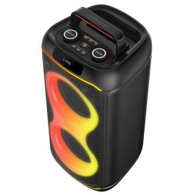 Zore GD-2608 Dijital LED Göstergeli FM Radyolu Mikrofonlu RGB TWS Çift 6.5 inç Stereo Bass Kablosuz Karaoke Hoparlör - 8