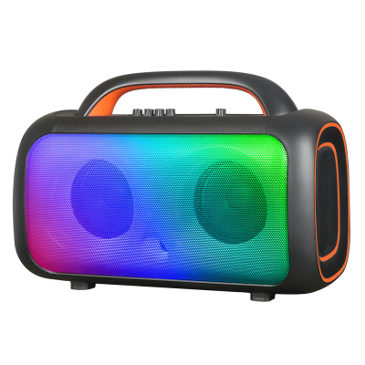 Zore GD-2609 Digital LED Display Microphone RGB TWS Dual 5-inch Stereo Bass Wireless Karaoke Speaker - 1