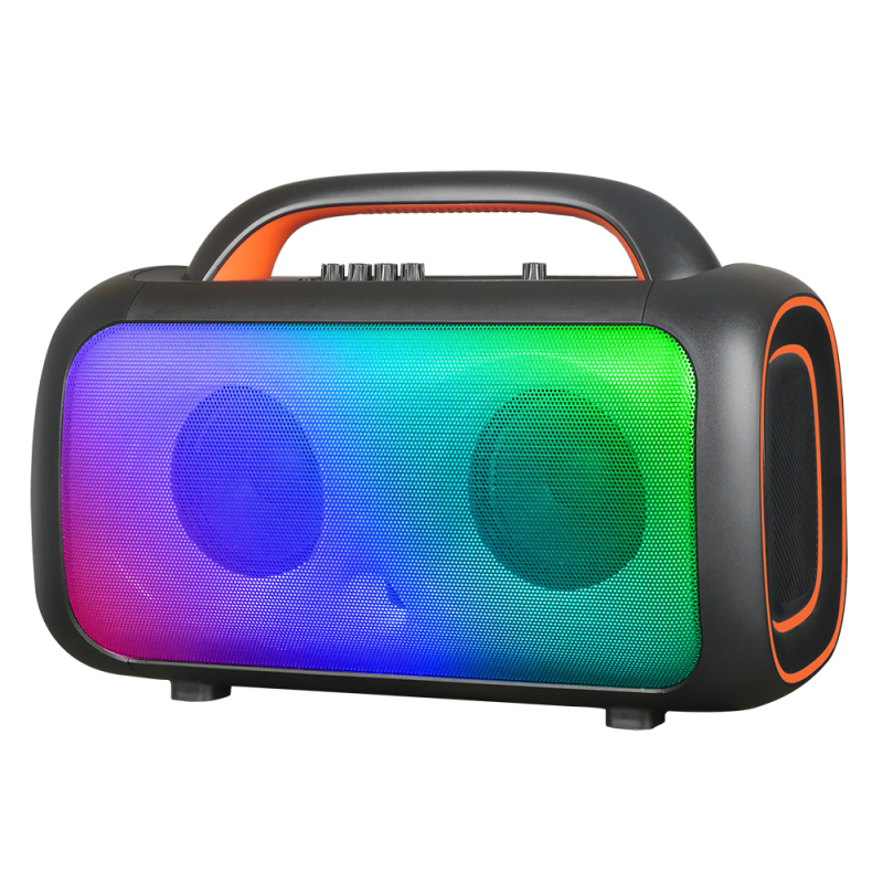 Zore GD-2609 Dijital LED Göstergeli Mikrofonlu RGB TWS Çift 5 inç Stereo Bass Kablosuz Karaoke Hoparlör - 1