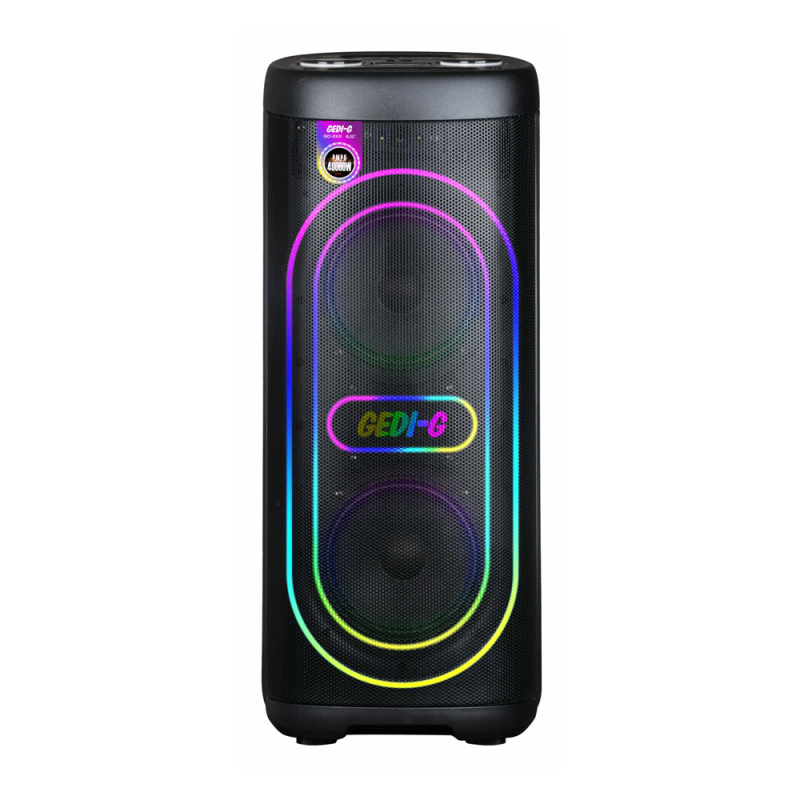 Zore GD-2611 Digital LED Display, Microphone, RGB TWS Dual 6.5-inch Stereo Bass Wireless Karaoke Speaker - 1