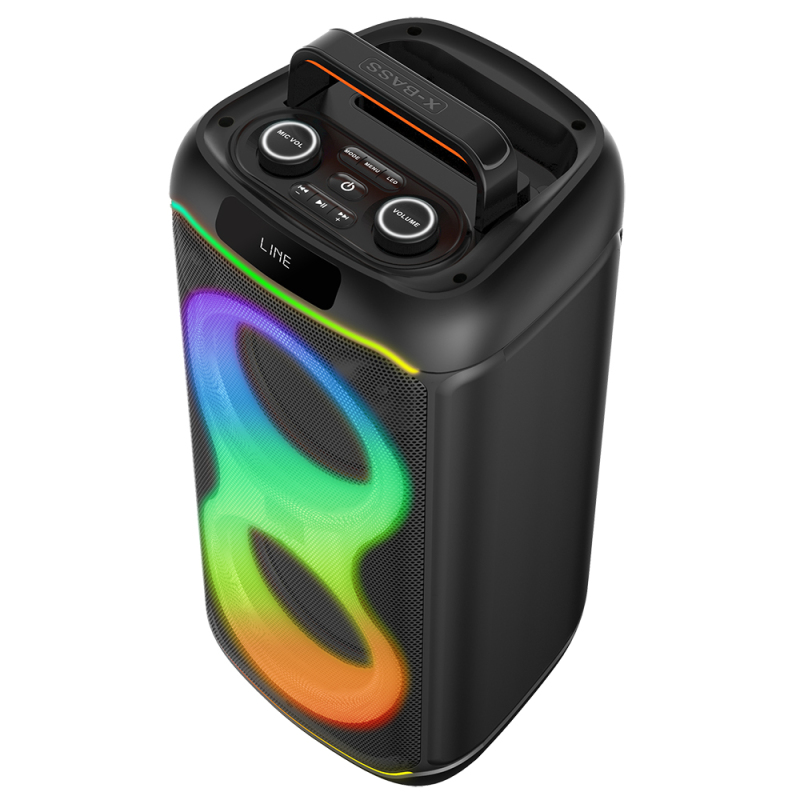 Zore GD-2823 Dijital LED Göstergeli FM Radyolu Mikrofonlu RGB TWS Çift 8 inç Stereo Bass Kablosuz Karaoke Hoparlör - 5