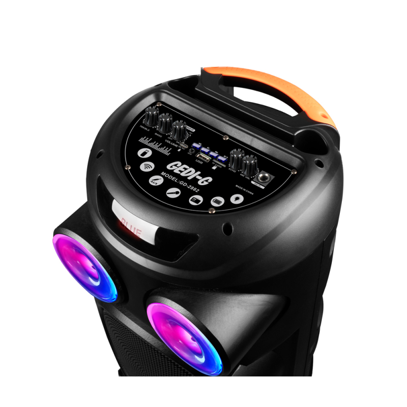 Zore GD-2887 RGB TWS 8 inch Stereo Bass Wireless Karaoke Speaker with Digital LED Indicator and Microphone - 10