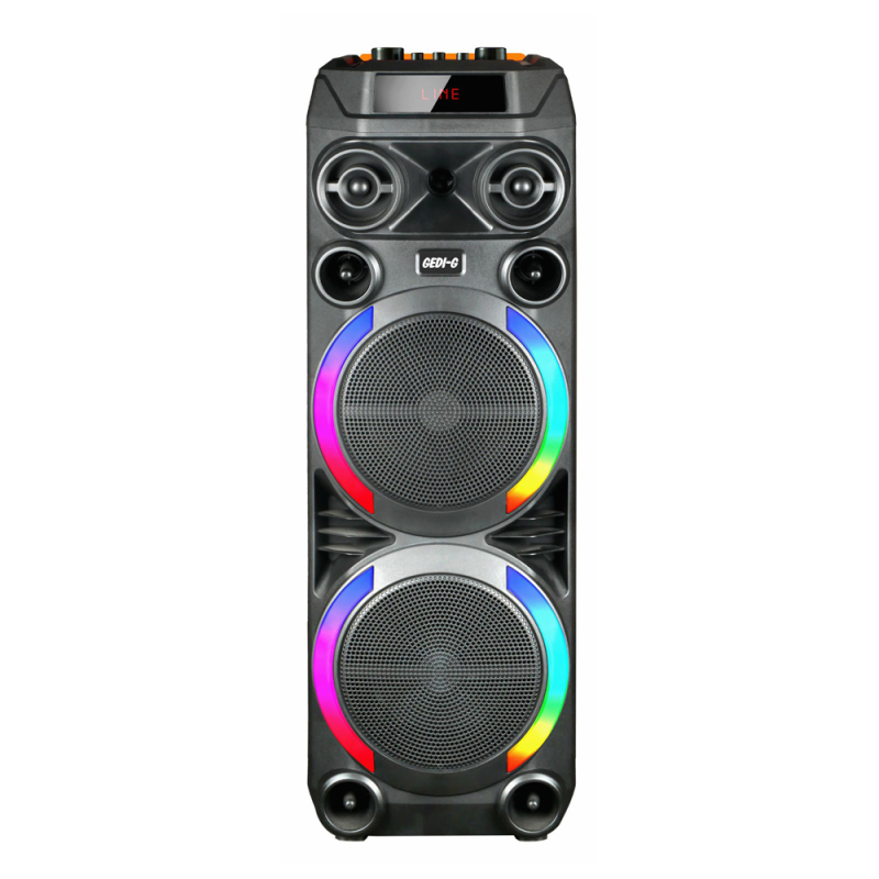 Zore GD-2897 Dijital LED Göstergeli Mikrofonlu RGB TWS Çift 8 inç Stereo Bass Kablosuz Karaoke Hoparlör - 1