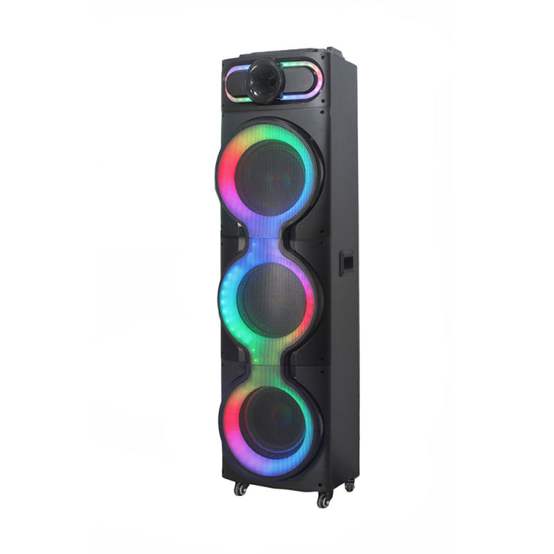 Zore GD-3126 Dijital LED Göstergeli Mikrofonlu RGB TWS Üçlü 10 inç Stereo Bass Kablosuz Karaoke Hoparlör - 1