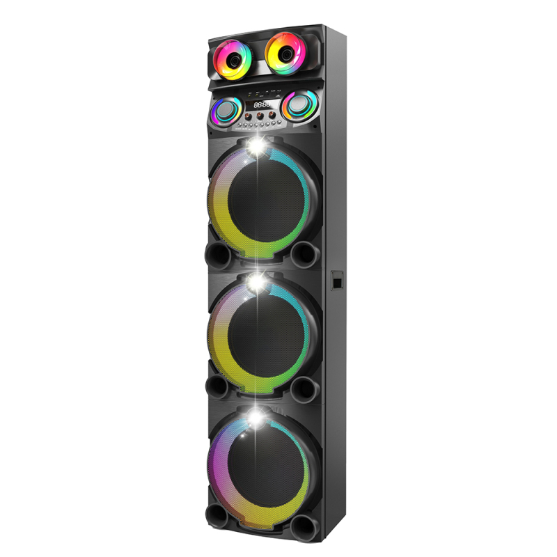 Zore GD-3127 Dijital LED Göstergeli Mikrofonlu RGB TWS Üçlü 12 inç Stereo Bass Kablosuz Karaoke Hoparlör - 4