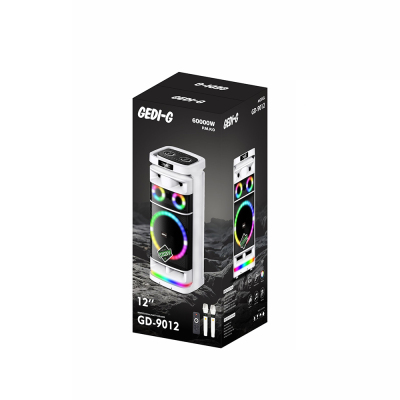 Zore GD-9012 Dijital LED Göstergeli Mikrofonlu RGB TWS 12 inç Stereo Bass Kablosuz Karaoke Hoparlör - 2