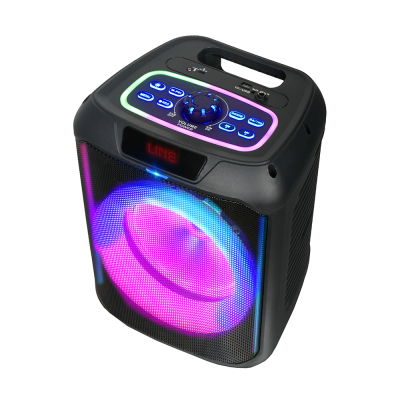 Zore GD-907 Dijital LED Göstergeli FM Radyolu Mikrofonlu RGB TWS 8 inç Stereo Bass Kablosuz Karaoke Hoparlör - 6