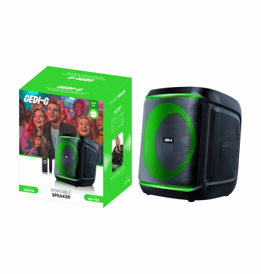 Zore GD-928 Dijital LED Göstergeli Mikrofonlu RGB TWS 8 inç Stereo Bass Kablosuz Karaoke Hoparlör - 2