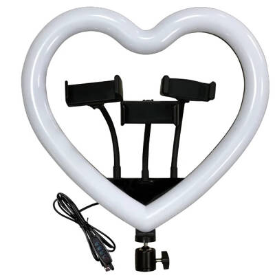 Zore JM33-13 RGB LED Portable Heart Shaped Selfie Light 33cm - 1