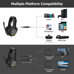 Zore Onikuma K20 RGB Player Headphone 3.5mm - 3