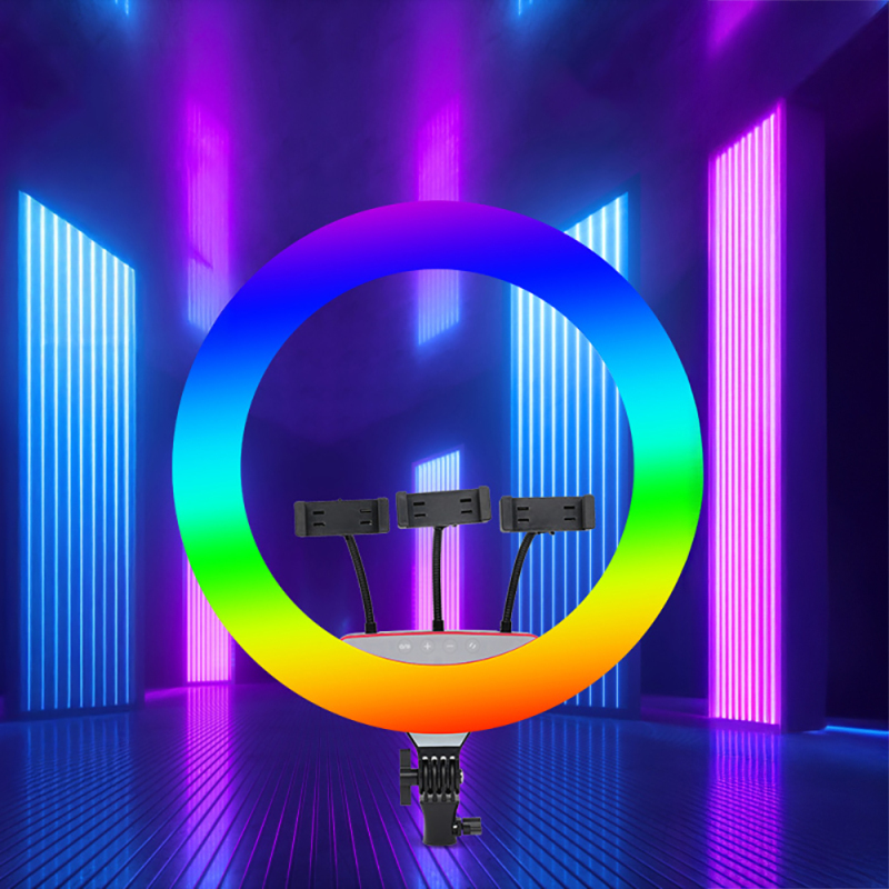 Zore LJJ22 RGB Light 56cm Işıklı Telefon Tutucu Ring Light - 6