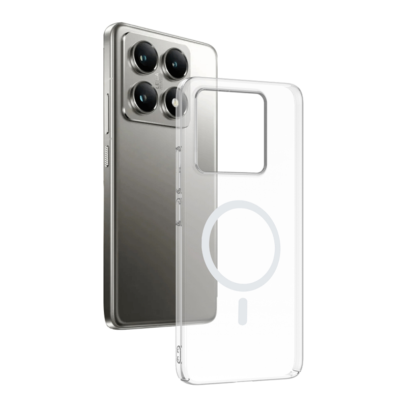 Zore London Transparent Hard PC Case with Camera Protection and M-Safe Charging Feature for Xiaomi 14T - 1