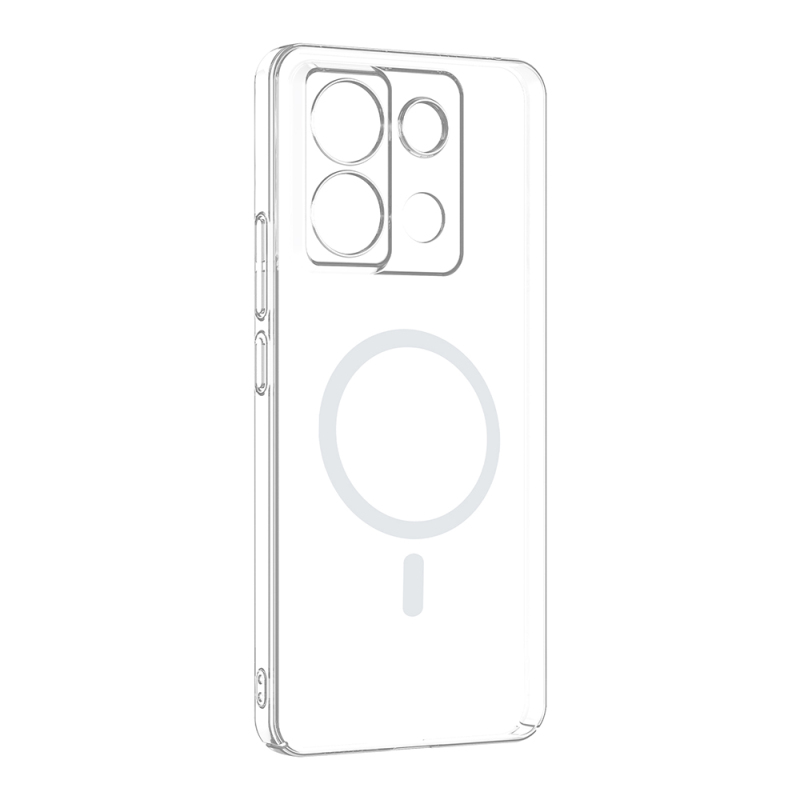 Zore London Transparent Hard PC Case with Camera Protection and M-Safe Charging Feature for Xiaomi Redmi Note 13 Pro 4G - 3