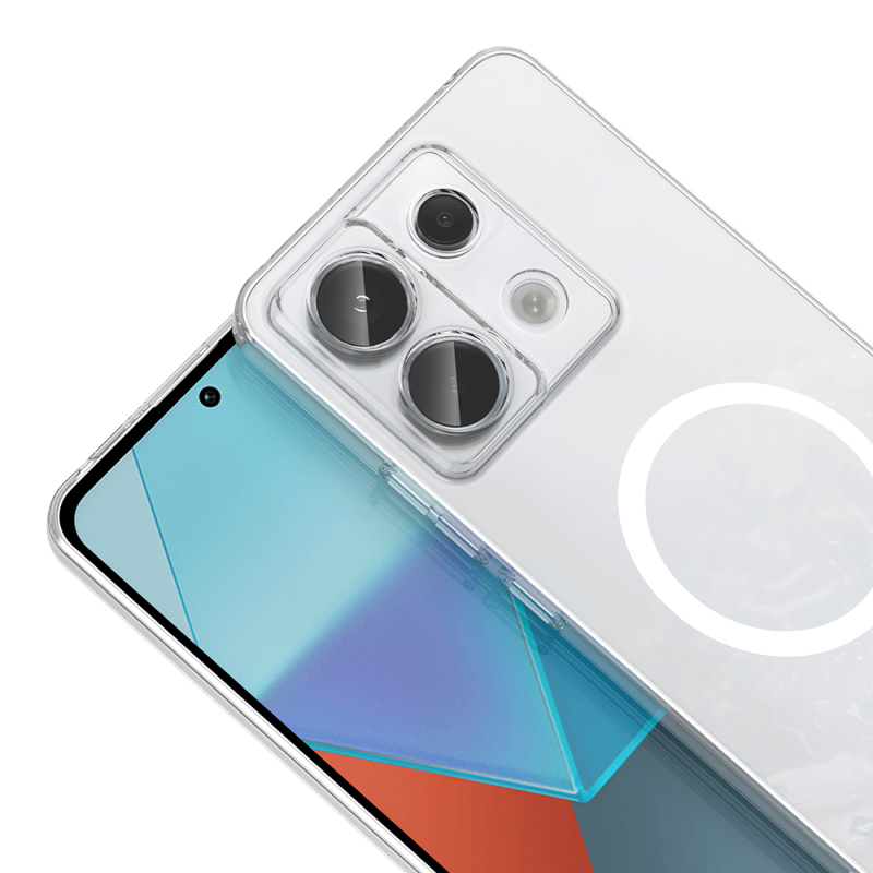 Zore London Transparent Hard PC Case with Camera Protection and M-Safe Charging Feature for Xiaomi Redmi Note 13 Pro 4G - 4