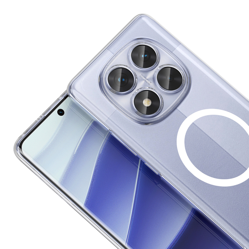 Zore London Transparent Hard PC Case with Camera Protection and M-Safe Charging Feature for Xiaomi Redmi Note 14 Pro 4G - 4