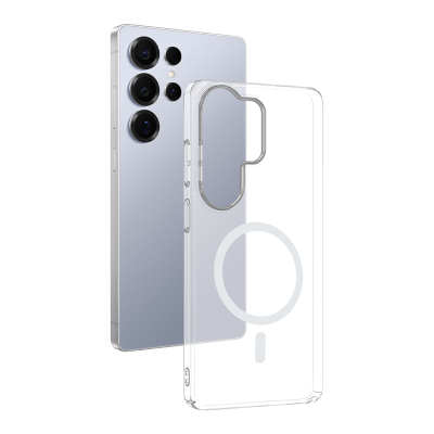 Zore London Transparent Hard PC Case with Galaxy S26 Ultra Camera Protection and M-Safe Charging Feature - 1