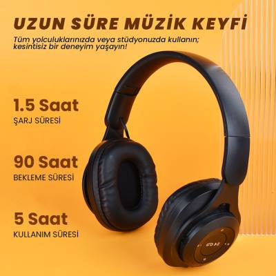 Zore M6 Plus Adjustable and Foldable Over-Ear Bluetooth Headset - 9