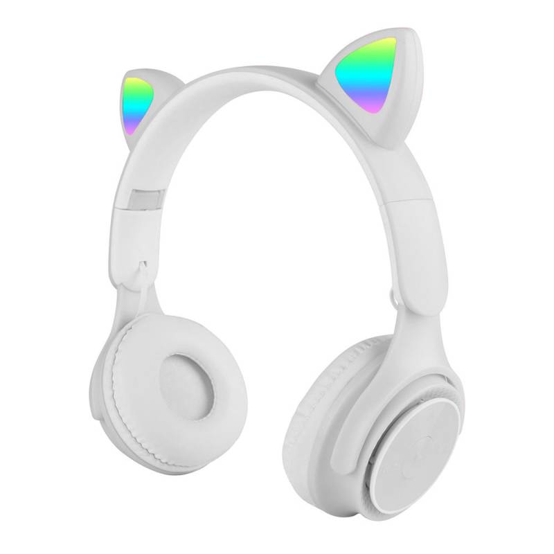 Zore M6 Pro Cat RGB Led Işıklı Kedi Kulağı Band Tasarımlı Ayarlanabilir ve Katlanabilir Kulak Üstü Bluetooth Kulaklık - 3