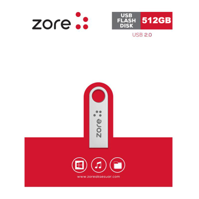 Zore Metal USB 2.0 Flash Disk 512GB - 1