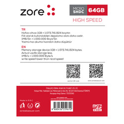Zore Micro SD Memory Card 64GB - 2