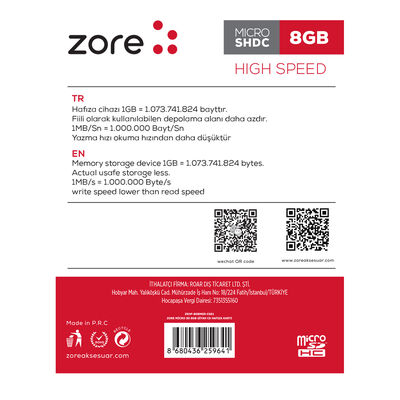 Zore Micro SD Memory Card 8GB - 2
