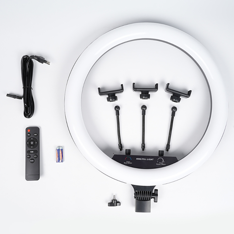 Zore MJ-18 Uzaktan Kumandalı 45cm Işıklı Telefon Tutucu Ring Light - 3