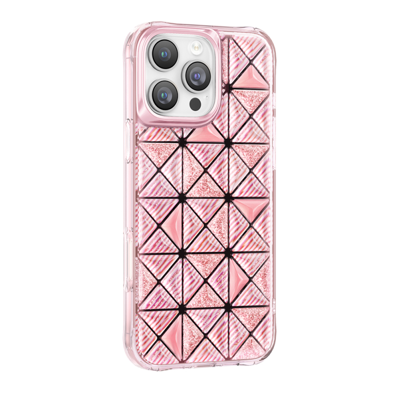 Zore Paris Kairo TPU Case for Apple iPhone 16 Pro Max – 3D Ice Block Pattern - 1