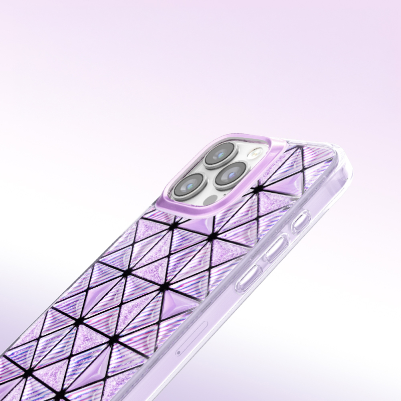 Zore Paris Kairo TPU Case for Apple iPhone 16 Pro Max – 3D Ice Block Pattern - 13